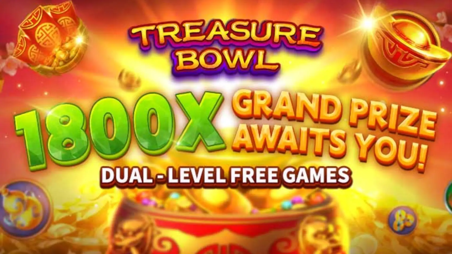 Multiplicadores Treasure Bowl elfpg - 7777x Máximo com Tigela Dourada